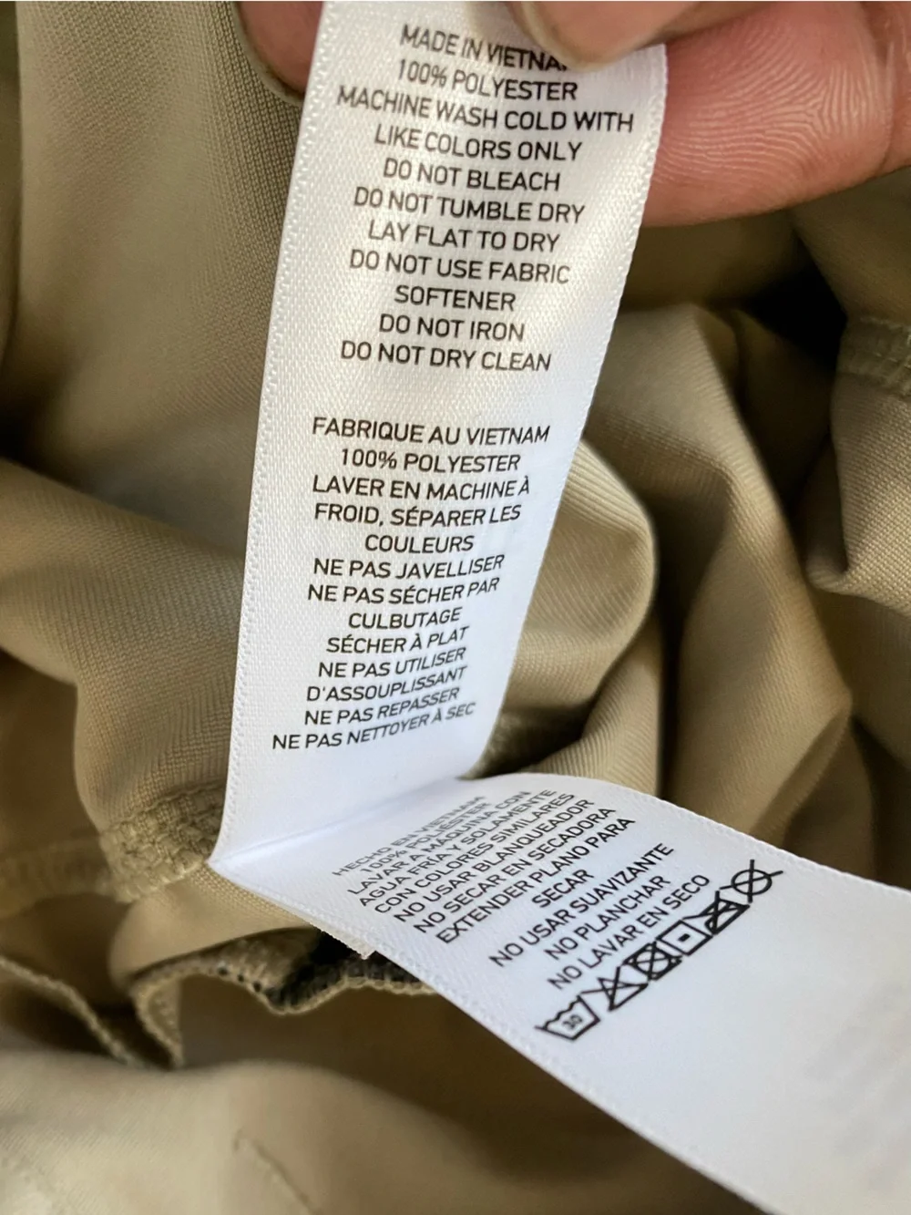 RHONE Slim Fit Commuter Jogger‎ Pant Men's 30 khaki tan Ankle Zip Performance